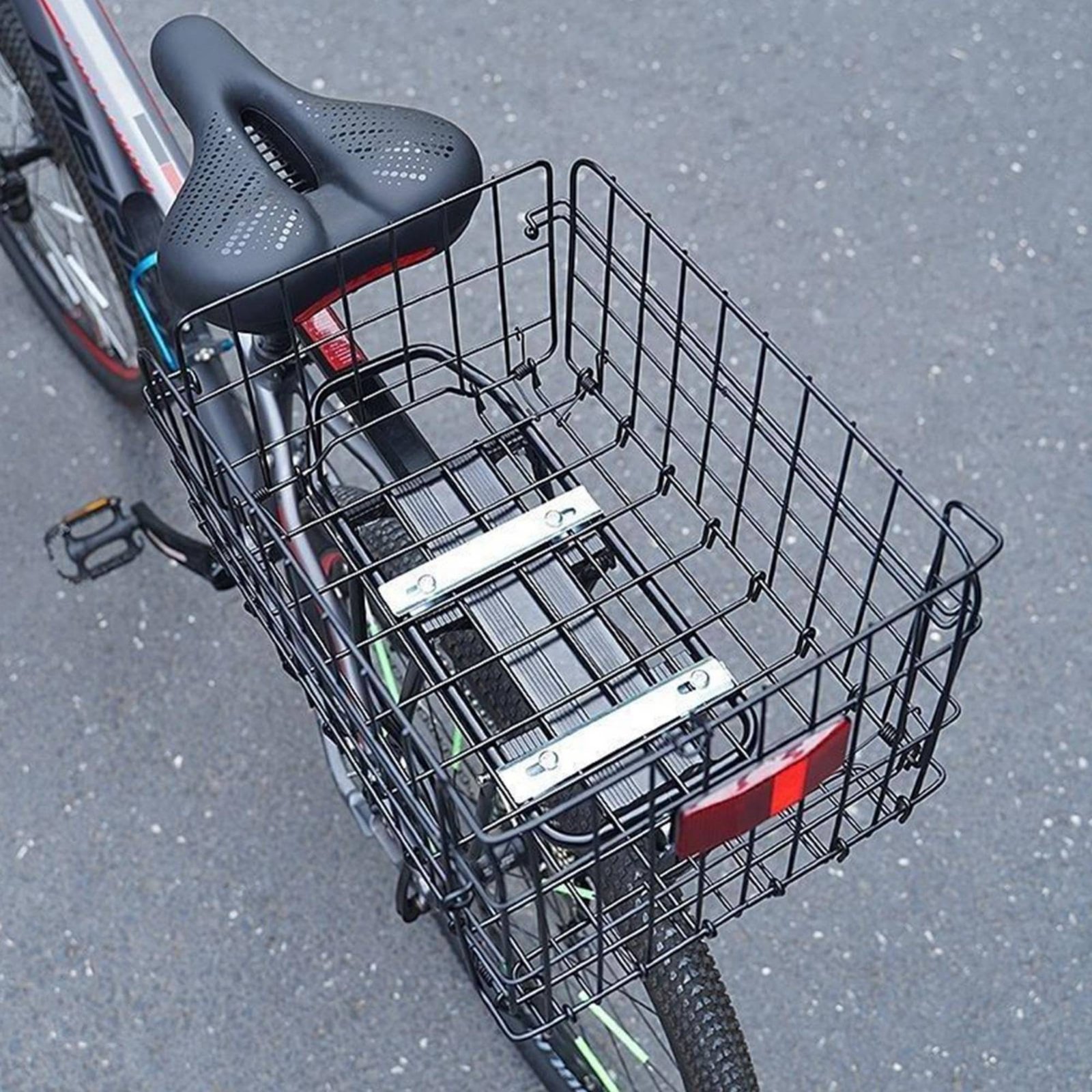 Bike Cargo Rack - Folding Rear Bike Basket Foldable Design