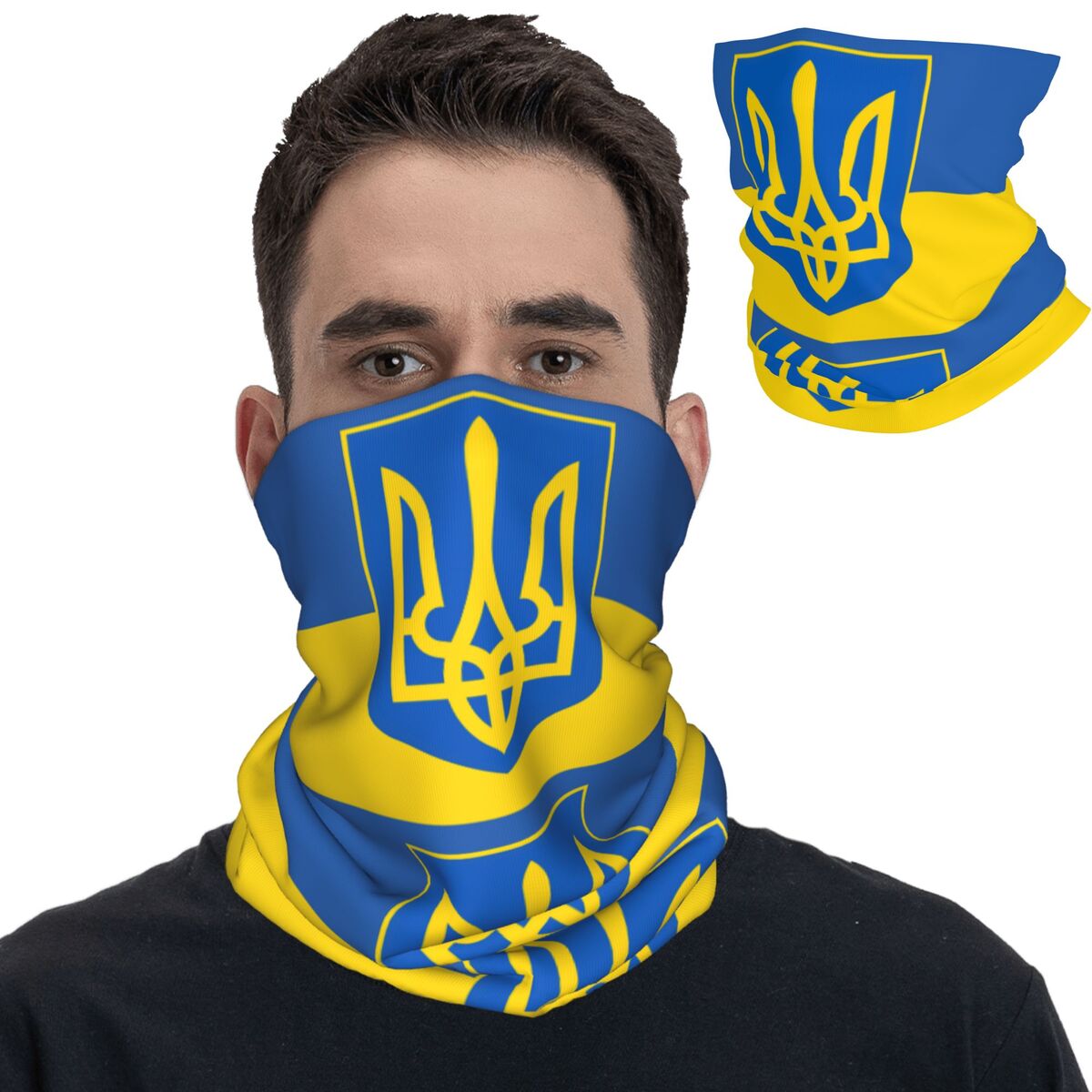 Cycling Headwear - Ukraine Flag Bandana Neck Cover Printed