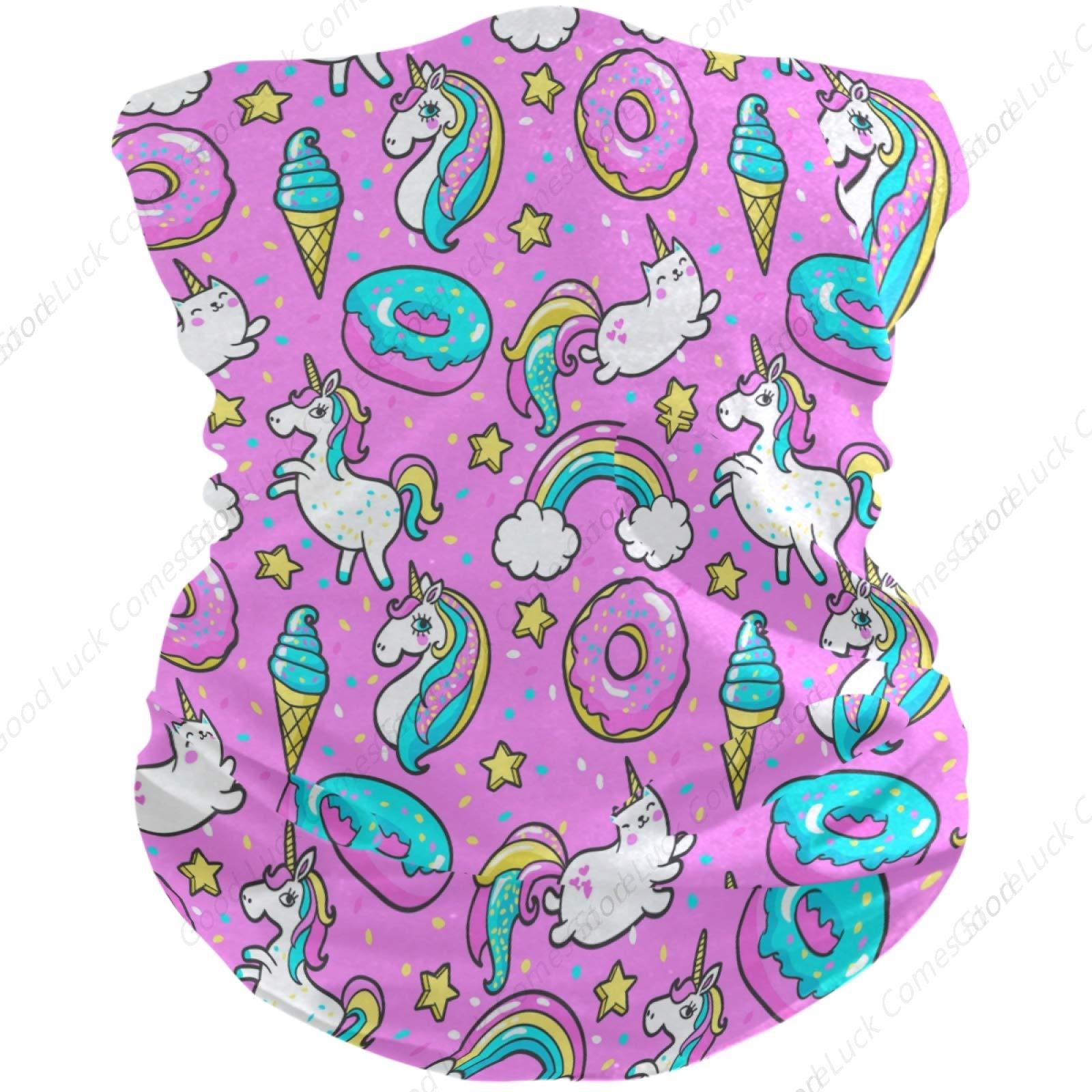 Cycling Headwear - Protective Veil Scarves Unicorn Cat Blue