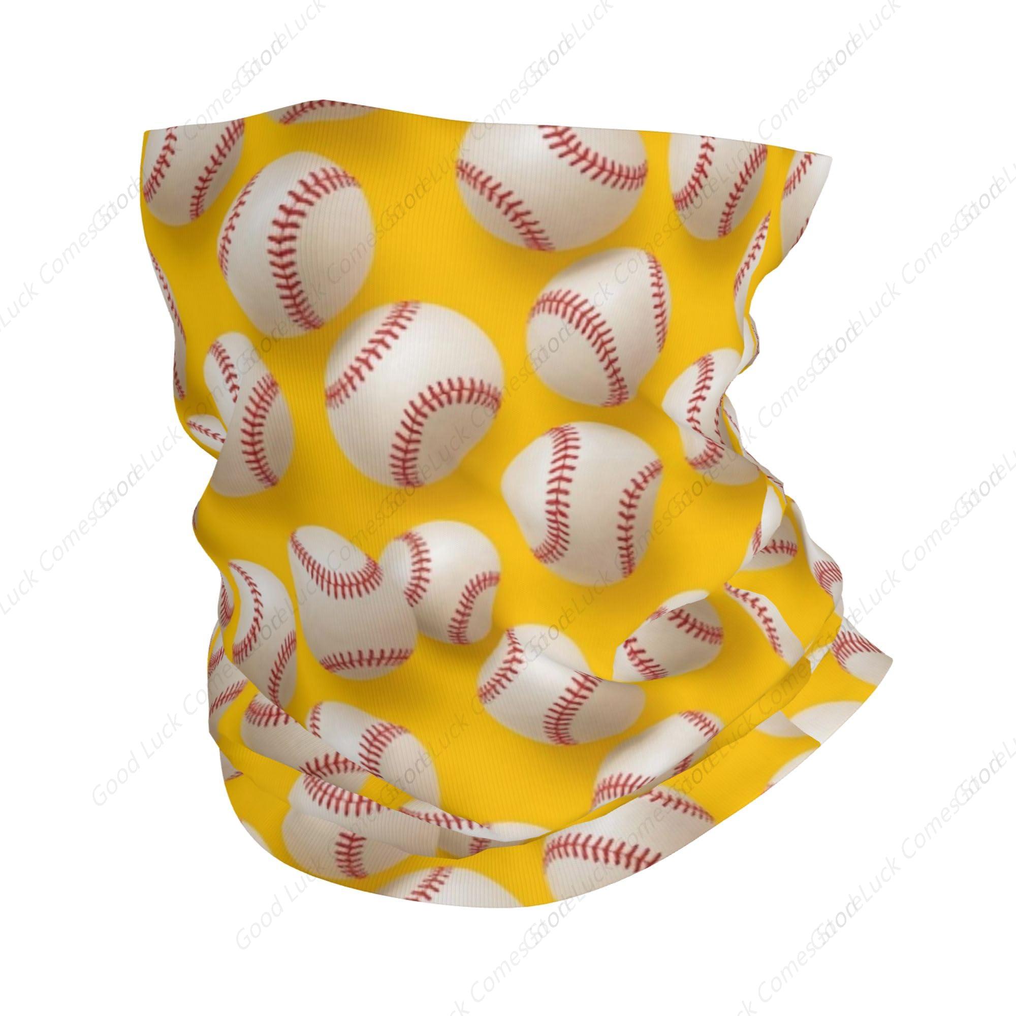 Cycling Headwear - Yellow Softball Neck Gaiter Face Mask