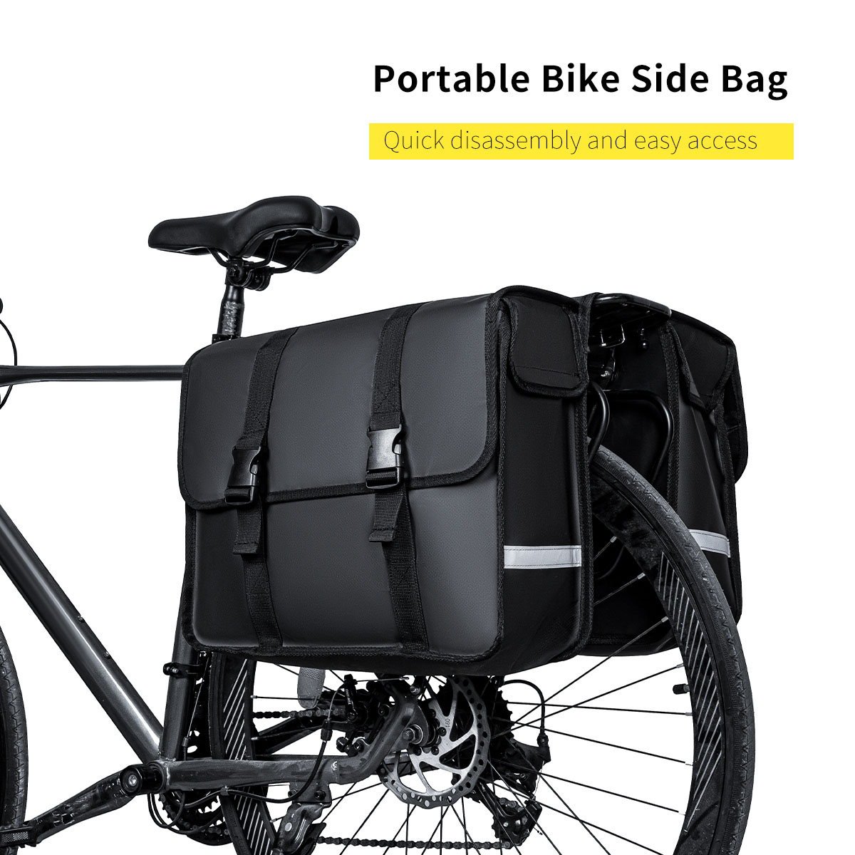 Cycling Gear Rack - Bicycle pannier mountain bike large-capacity riding
