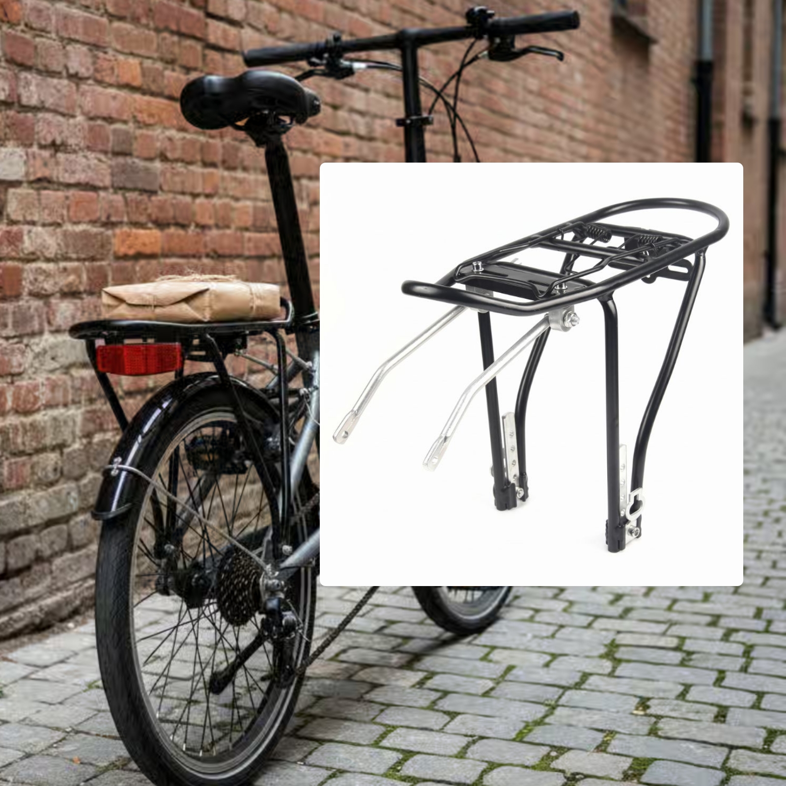 Folding Bike Rear Rack High Ca - Bike Cargo Rack 评论和价格