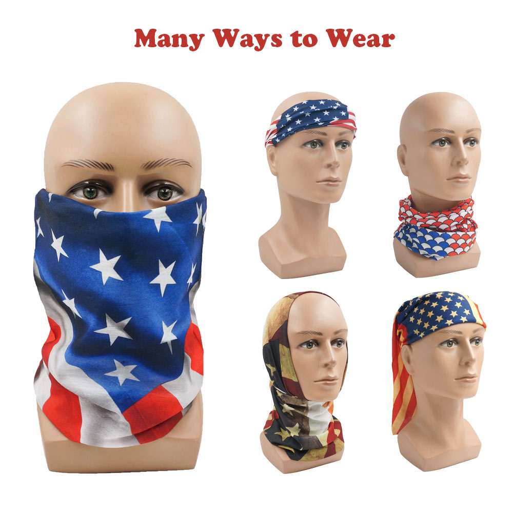 USA Flag Pattern Sun Protectiv - Cycling Headwear 评论和价格