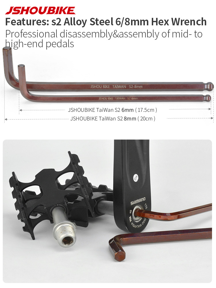JSHOUBIKE 6/8/15mm bicycle ped - Mtb Pedals 评论和价格