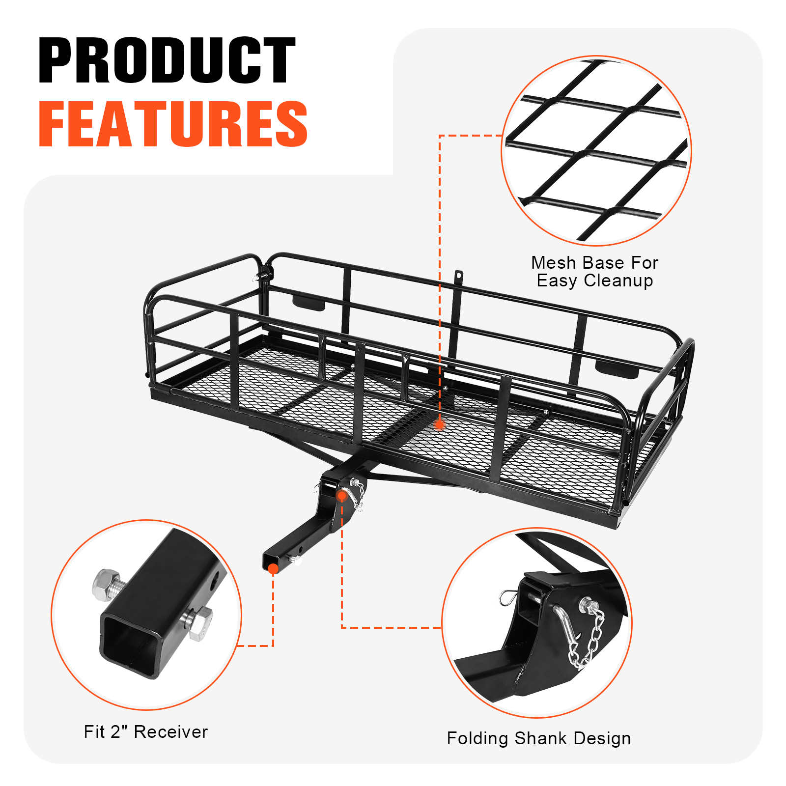 Heavy Duty Folding Trailer Hit - Bike Cargo Rack 评论和价格
