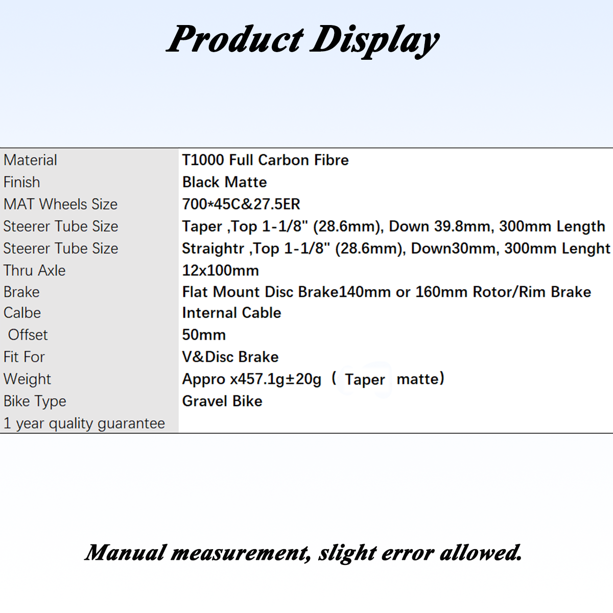 Gravel Cycling Rigid Fork T100 - Cycling Gear Gravel 评论和价格